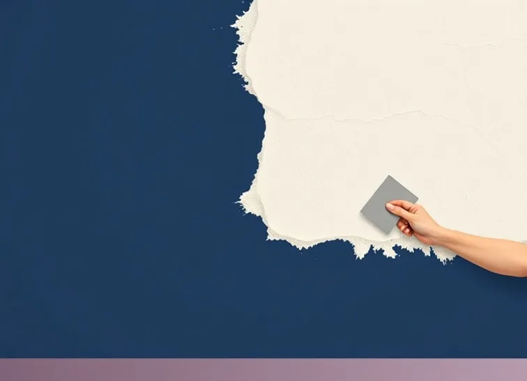 Application d'un enduit décoratif à la lisseuse sur un mur